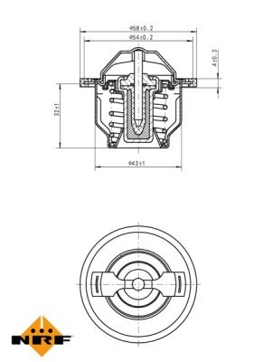 Termostat, lichid racire NRF 725205