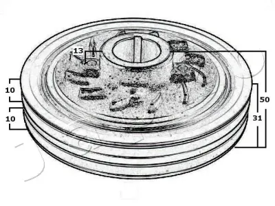 Fulie curea, arbore cotit JAPKO 122500