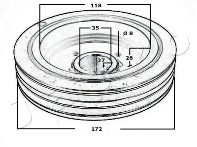 Fulie curea, arbore cotit JAPKO 122500
