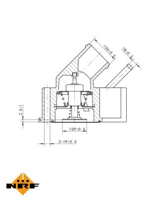 Termostat, lichid racire NRF 725102