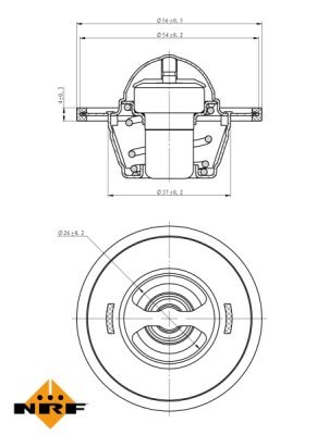 Termostat, lichid racire NRF 725016
