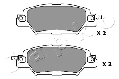 Set placute frana JAPKO 51318