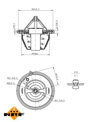 Termostat, lichid racire NRF 725196