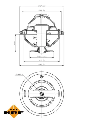 Termostat, lichid racire NRF 725063