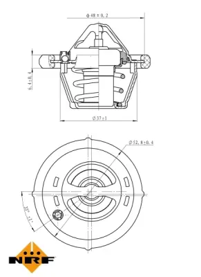 Termostat, lichid racire NRF 725187