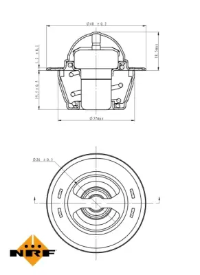 Termostat, lichid racire NRF 725151