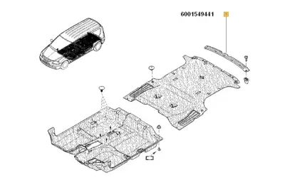 Mecanism actionare geam ORIGINAL RENAULT 6001549441