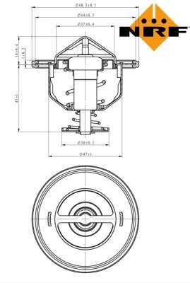 Termostat, lichid racire NRF 725176