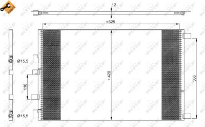 Condensator, climatizare NRF 35913