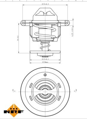 Termostat, lichid racire NRF 725206