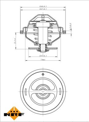 Termostat, lichid racire NRF 725194