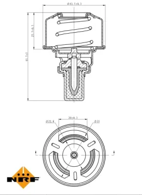 Termostat, lichid racire NRF 725007