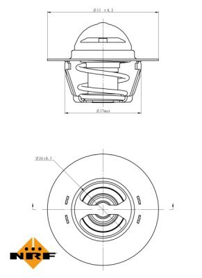 Termostat, lichid racire NRF 725128