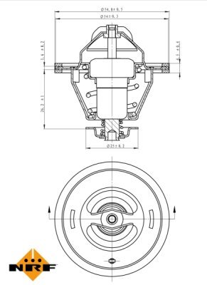 Termostat, lichid racire NRF 725124