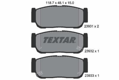 Set placute frana TEXTAR 2393101