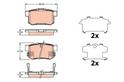 Set placute frana TRW GDB3516