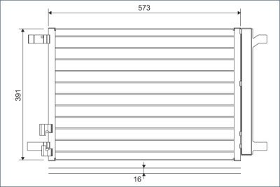 Condensator, climatizare VALEO 822635