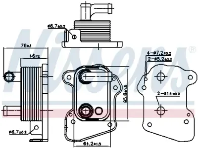 Radiator ulei, ulei motor NISSENS 90977