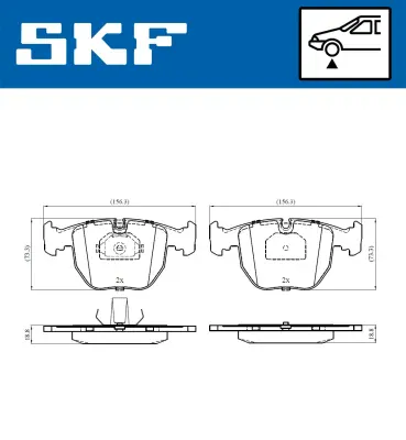 Set placute frana SKF VKBP 80411