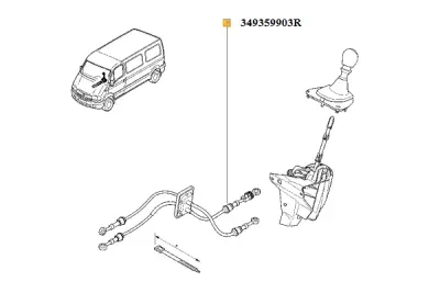 Cablu, transmisie manuala ORIGINAL RENAULT 349359903R