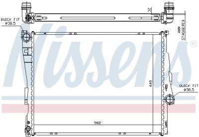 Radiator, racire motor NISSENS 60782A