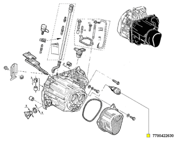 Comutator, lampa marsalier ORIGINAL RENAULT 77 00 422 630