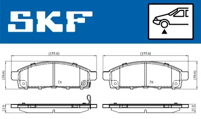 Set placute frana SKF VKBP 80331 A