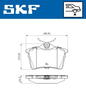 Set placute frana SKF VKBP 90036