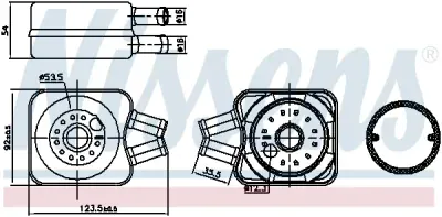 Radiator ulei, ulei motor NISSENS 90607
