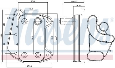 Radiator ulei, ulei motor NISSENS 90622