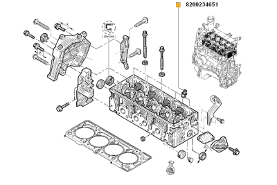 Etansare, supape ORIGINAL RENAULT 8200234651