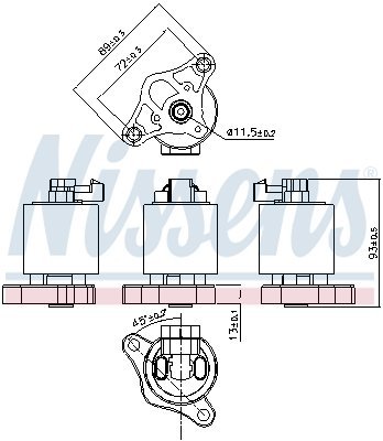 Supapa EGR NISSENS 98153