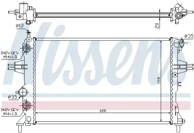 Radiator, racire motor NISSENS 632461