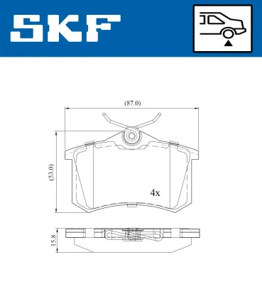 Set placute frana SKF VKBP 90047
