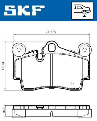 Set placute frana SKF VKBP 90378