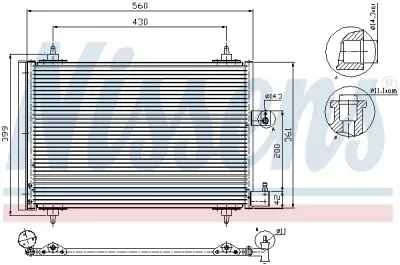 Condensator, climatizare NISSENS 94534