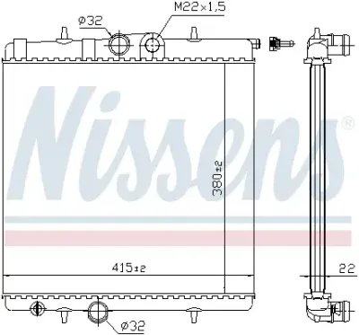 Radiator, racire motor NISSENS 63708A