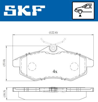Set placute frana SKF VKBP 80041