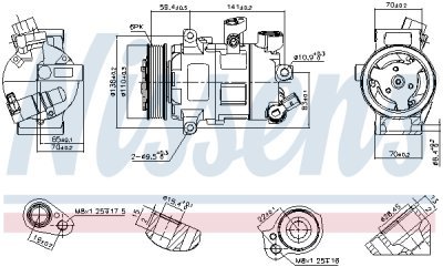 Compresor, climatizare NISSENS 890607