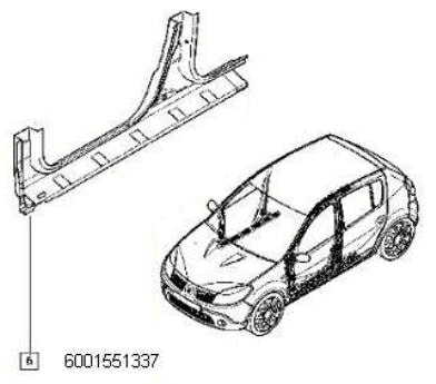 Prag dreapta sand ORIGINAL RENAULT 6001551337