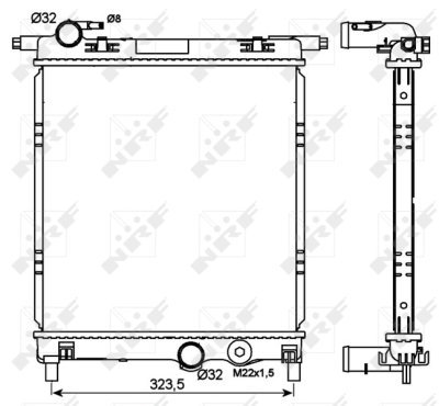 Radiator, racire motor NRF 53101