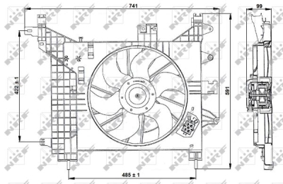 Ventilator, radiator NRF 470023