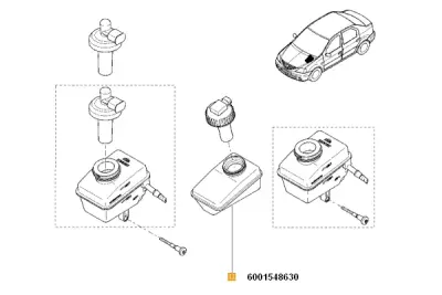 Rezervor lichid frana log ORIGINAL RENAULT 6001548630