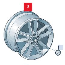 Jante din aliaj ușor R18 7JX18 ET43 Elbrus ORIGINAL VW GROUP 4K8601025L