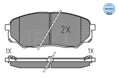Set placute frana MEYLE 025 223 8017