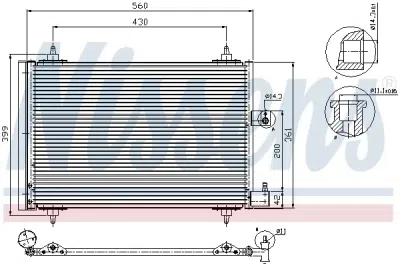 Condensator, climatizare NISSENS 94534