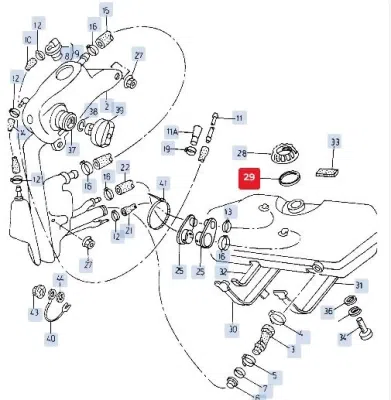 Garnitură de etanșare, rezervor de combustibil ORIGINAL VW GROUP 1J0 919 133