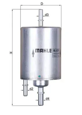 Filtru combustibil MAHLE KL 571