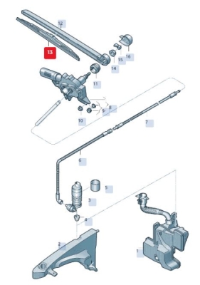 Lamela stergator ORIGINAL VW GROUP 83F955425