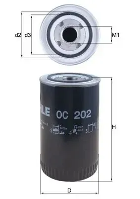 Filtru ulei MAHLE OC 202